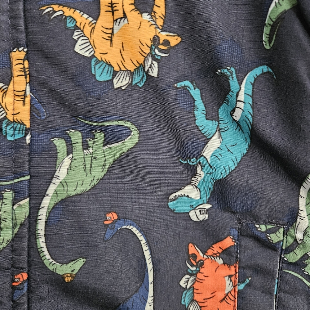 The Children's Place 3-in-1 Winter Coat, Dinosaur Print On Navy Background, 3T - Picture 7 of 11
